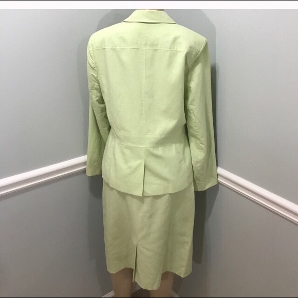 Kasper Lime Green Linen skirt size 12 - Picture 6 of 8